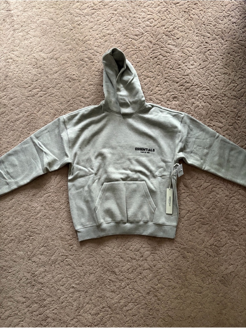 ESSENTIALS Men’s Gray  Hoodie Sweatshirt